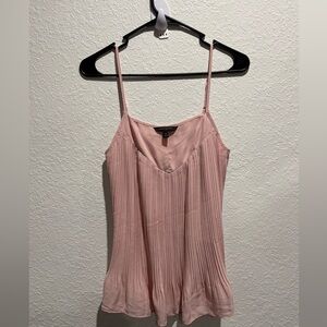 BANANA REPUBLIC BLUSH PINK PLEATED CAMI TANK TOP --WOMENS SIZE XS‎